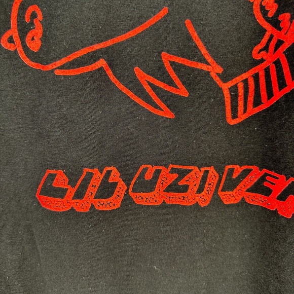 Uzi Gang Tshirt Mens L Black Red Cotton Lil Uzi Vert Graphic Tee Short Sleeve‎ - Picture 5 of 6